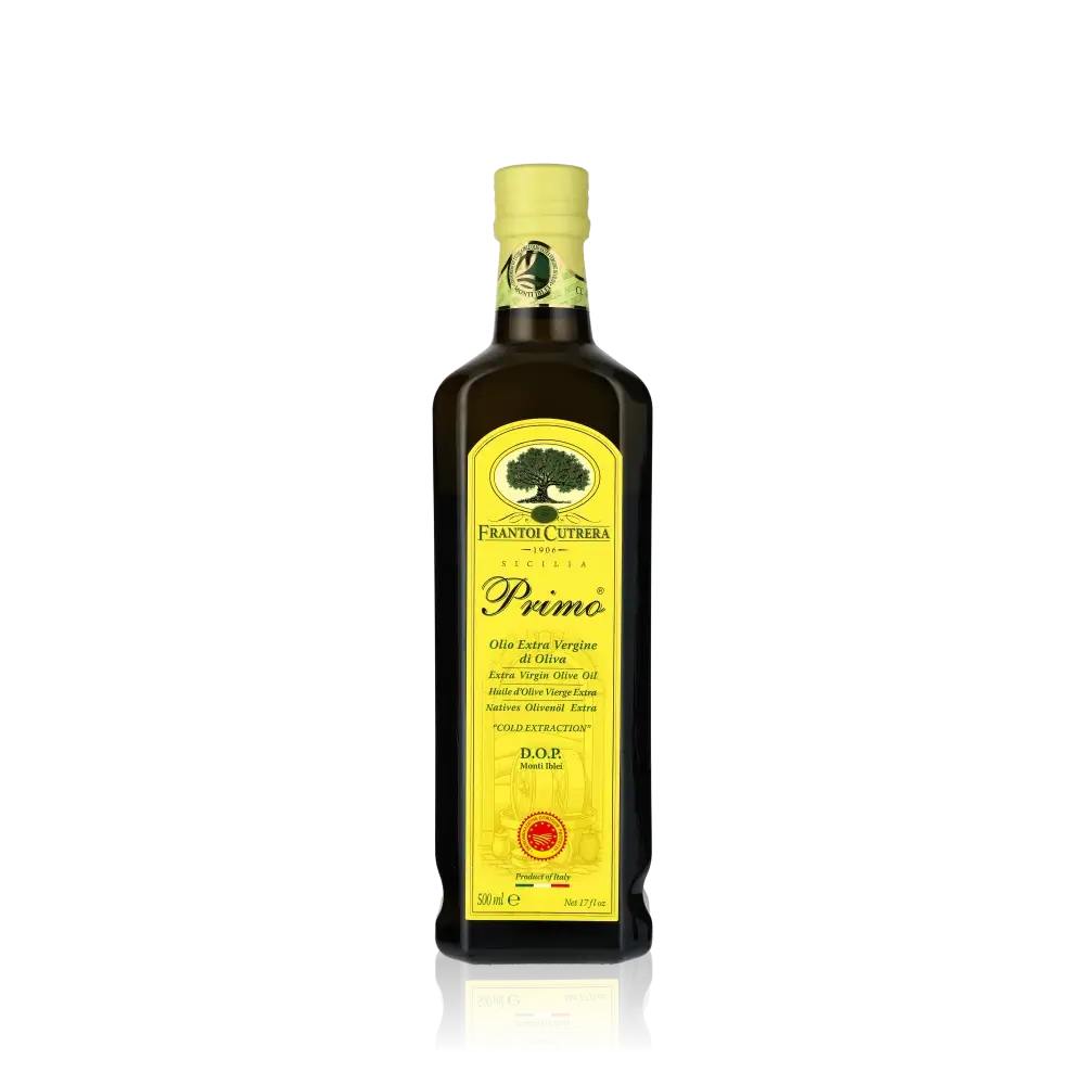 Flasche Frantoi Cutrera Primo DOP Olivenöl 500 ml.