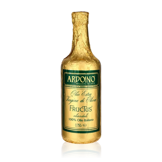 Ardoino Fructus Olivenölflasche, goldene Verpackung, 750 ml.