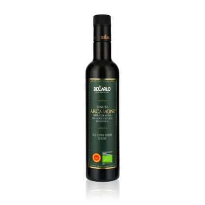 De Carlo Olivenölflasche, Tenuta Arcamone Bio DOP.