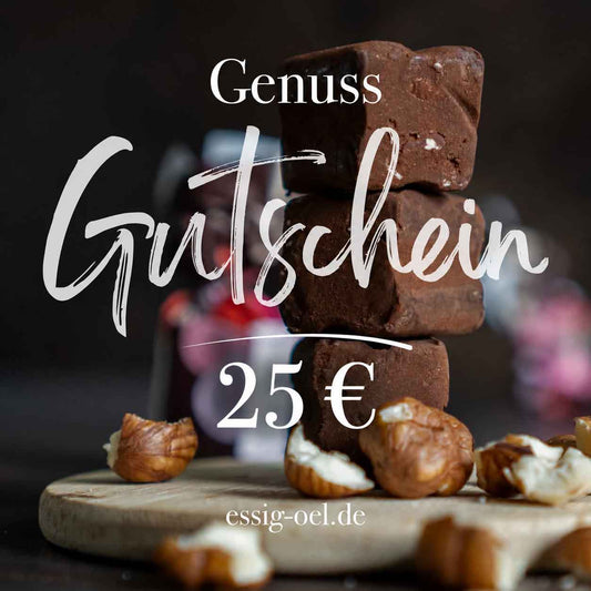Genuss-Geschenkgutschein im Wert von 25€