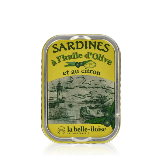 La belle Sardinen in Olivenöl und Zitrone Konserve.