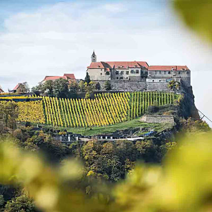 Riegersburg in der Steiermark. Heimat der Gölles Essigmanufaktur.