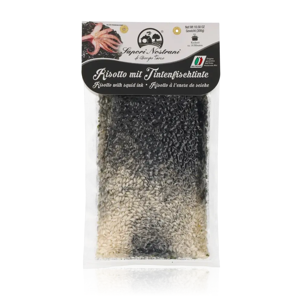 Sapori Nostrani Risotto mit Tintenfischtinte Verpackung.