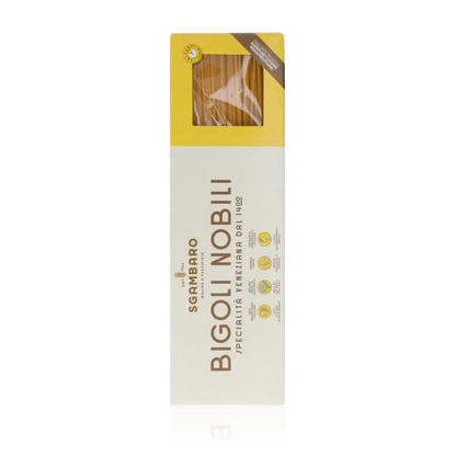 Sgambaro Bigoli Nobili Pasta Verpackung, 500g, Vorderansicht.
